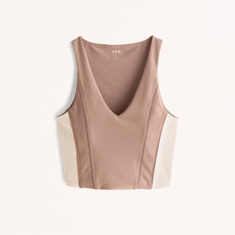 NWT YPB Abercrombie Curve Love sculptLUX Slim V-Neck Tank